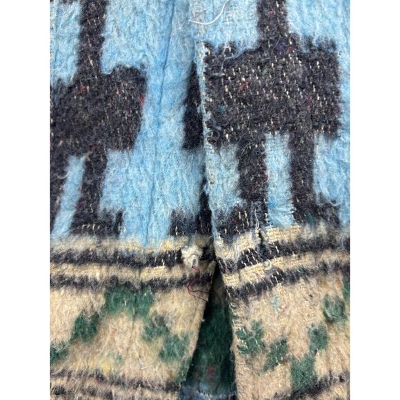 Vintage Amos & Andes Sweater Mens Large Alpaca Llama Pattern Hooded Wool 90s - Picture 7 of 10